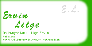 ervin lilge business card